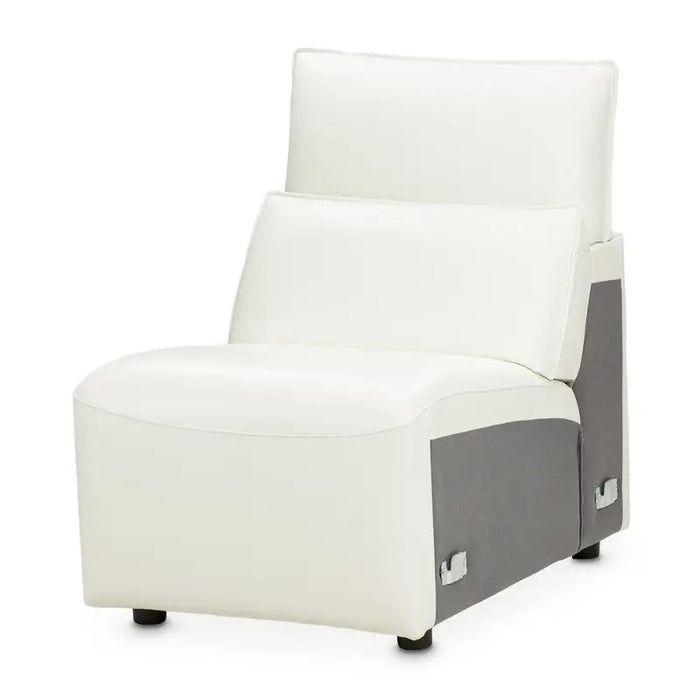 AICO Furniture Verona Armless Chair-Snow in White image