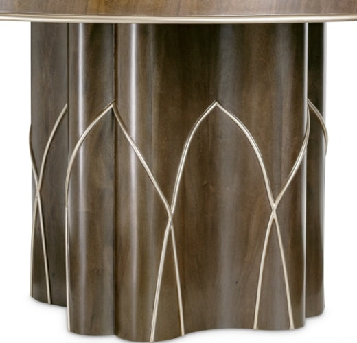 AICO Villa Cherie Round Dining Table in Hazelnut