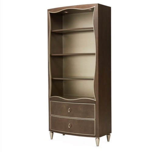 AICO Villa Cherie Bookcase in Hazelnut