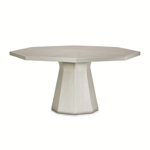 AICO Lanterna Octagon Dining Table in Silver Mist image
