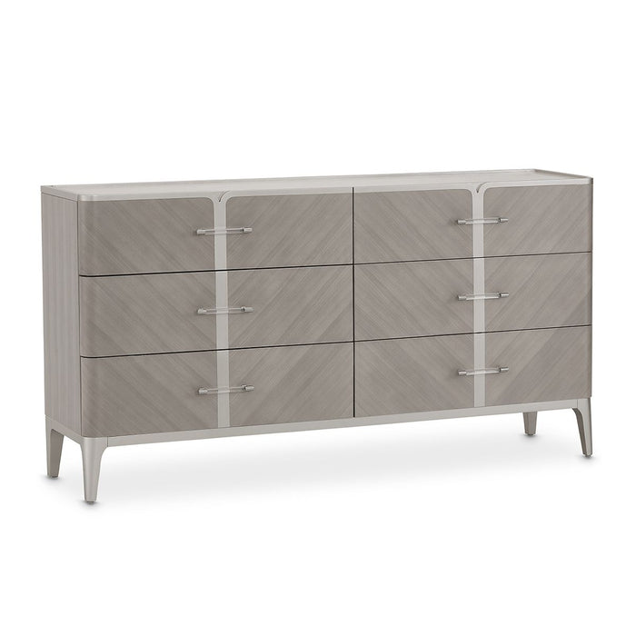 AICO Lanterna Dresser in Silver Mist