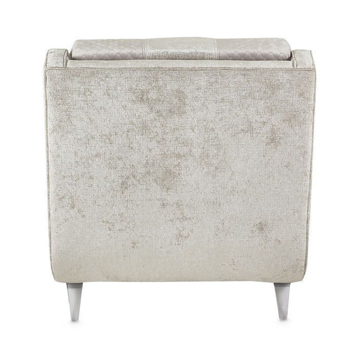 AICO Lanna Armless Chaise in Storm Silver Mist