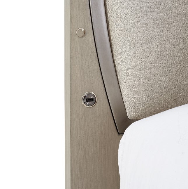 AICO Eclipse Cal King Upholstered Bed in Moonlight